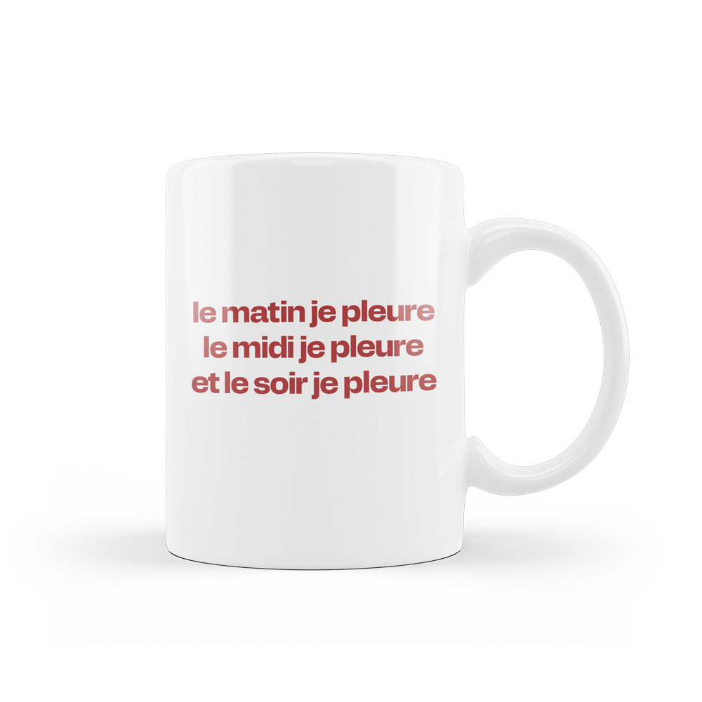 mug « je pleure »