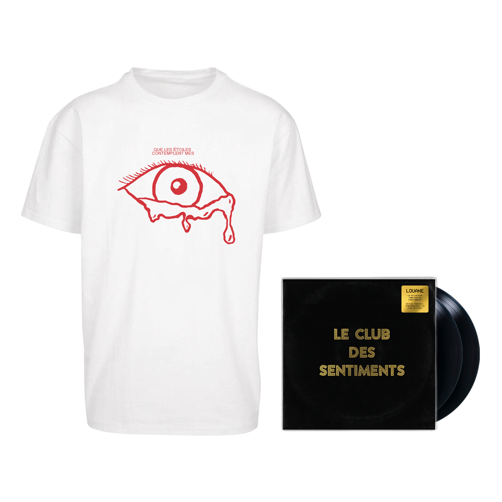 Pack Double Vinyle "Le Club des Sentiments" + T-Shirt blanc larmes